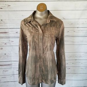 XCVI women's snap button-down shirt Medium